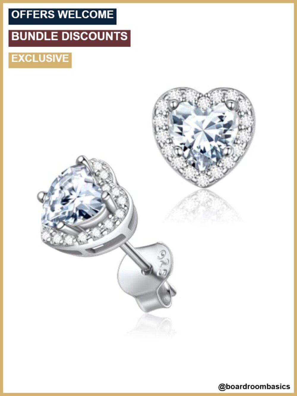 925 Sterling Silver Birthstone Stud Earrings for Women